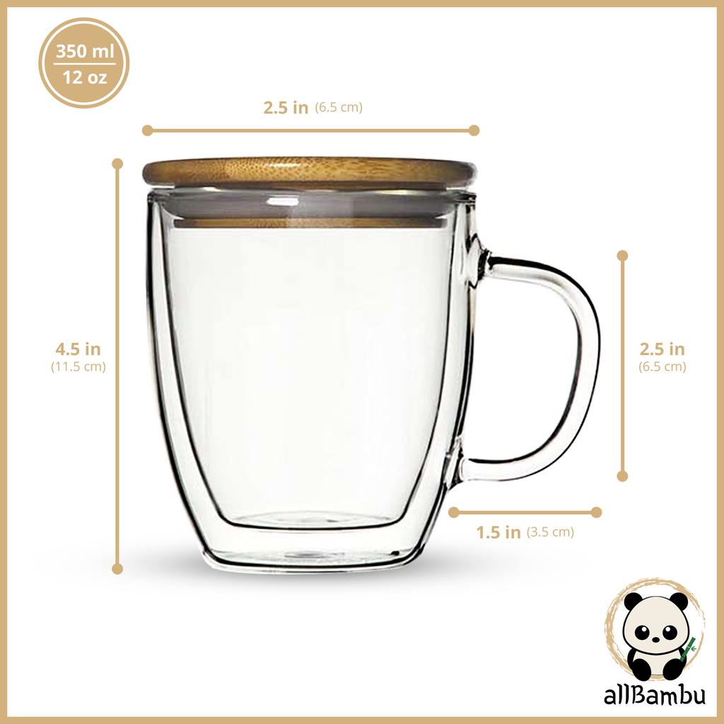 Double Wall Glass Cup (350ml)
